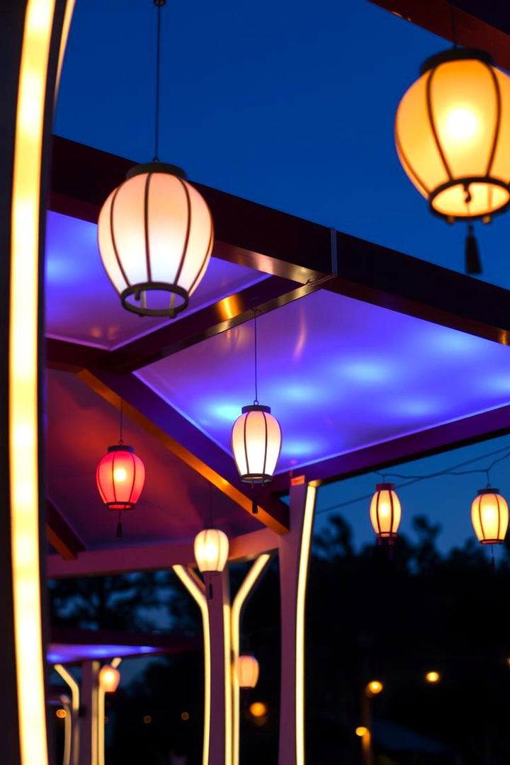 Nighttime Illumination Pavilion - 22 Outdoor Pavilion Ideas