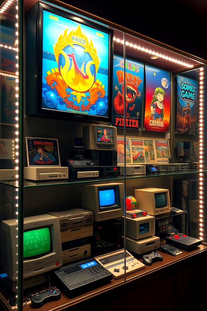 Nostalgic Game Memorabilia Showcase - 22 Game Room Ideas