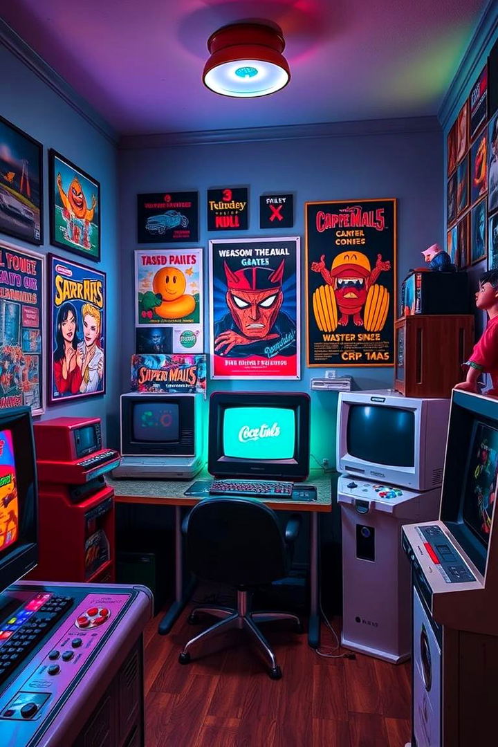 Nostalgic Retro Gaming Room - 22 Man Cave Ideas
