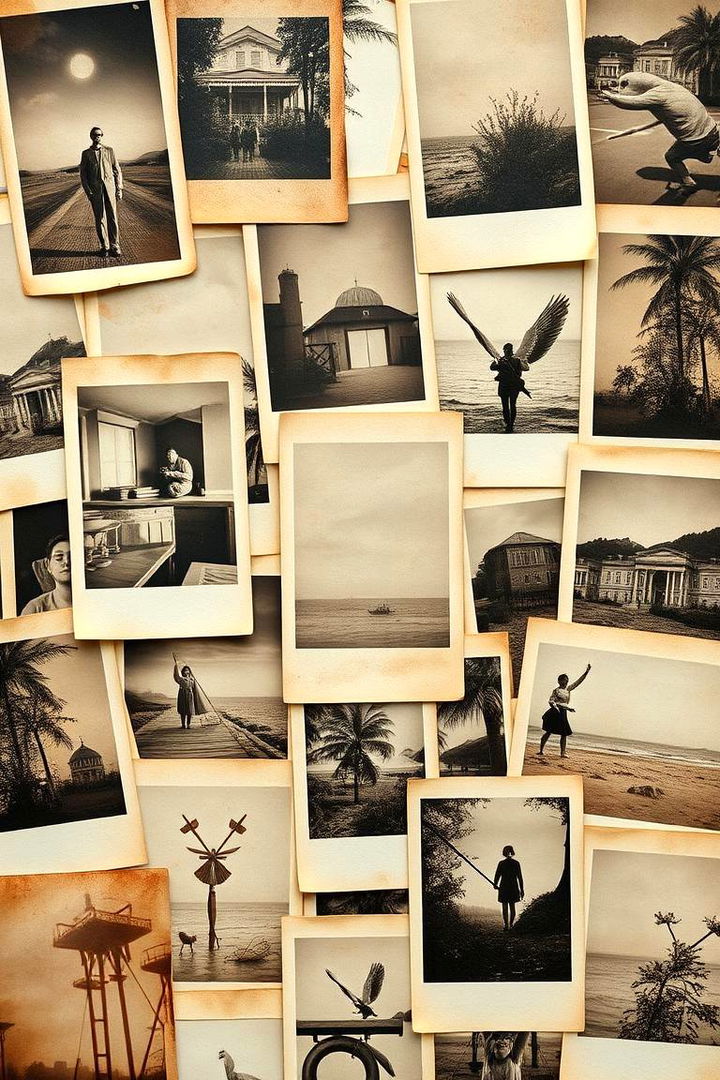 Nostalgic Vintage Prints Collage - 22 Large Wall Art Ideas