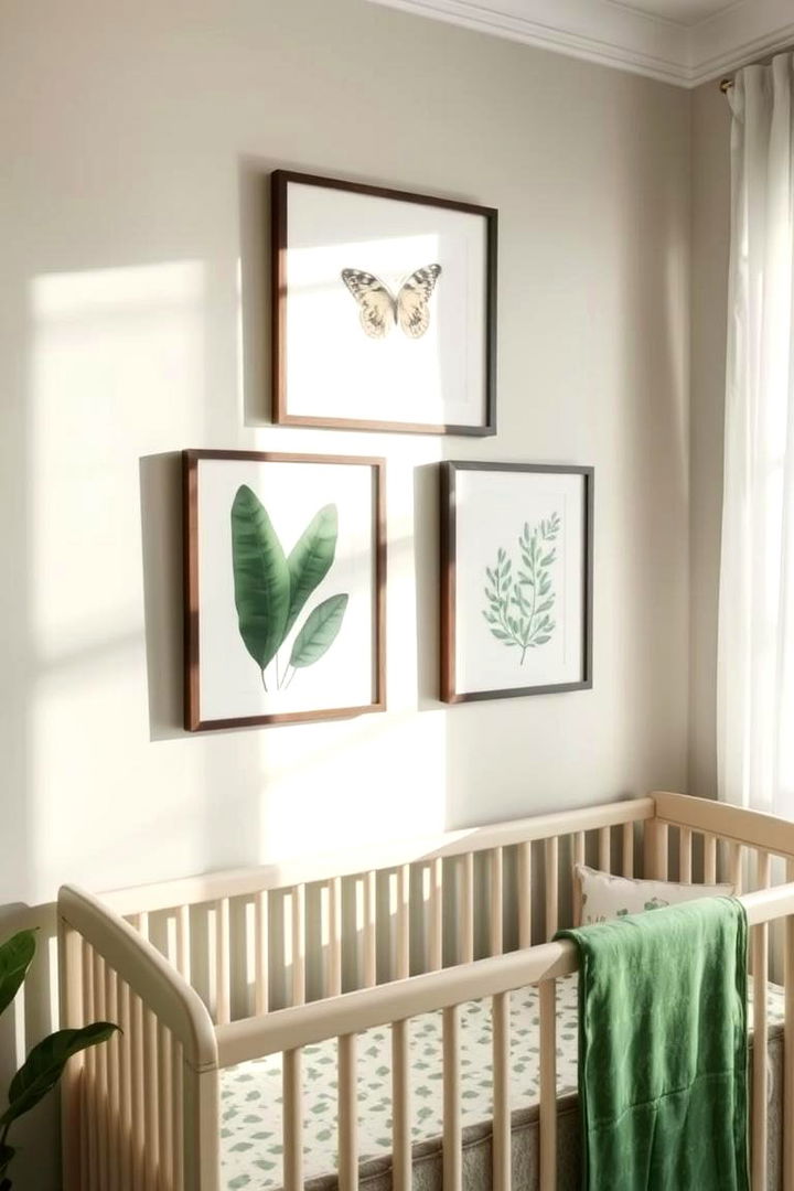 Nursery Art with Nature Motifs - 22 Dark Green Nursery Ideas