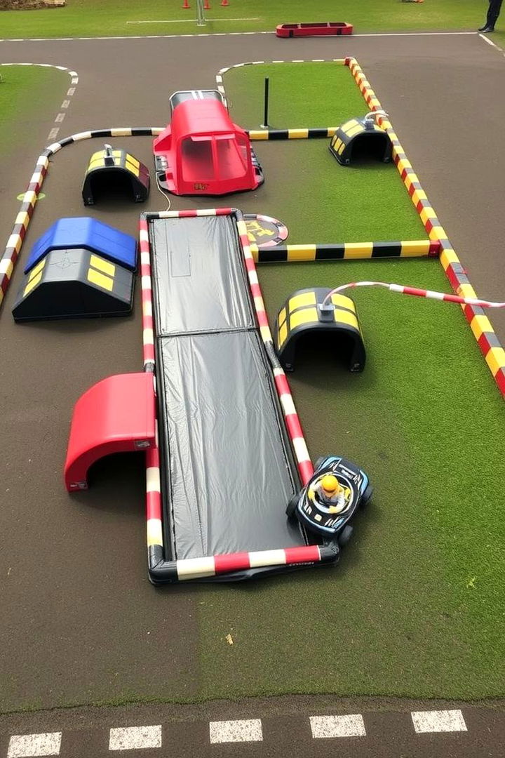 Obstacle Course for Mini Racers - 22 Hot Wheels Birthday Party Ideas