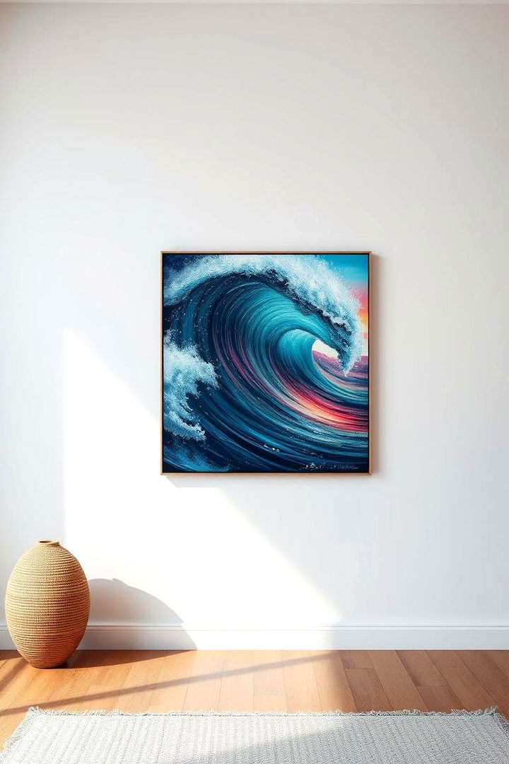 Ocean Wave Artwork - 22 Nautical Decor Ideas