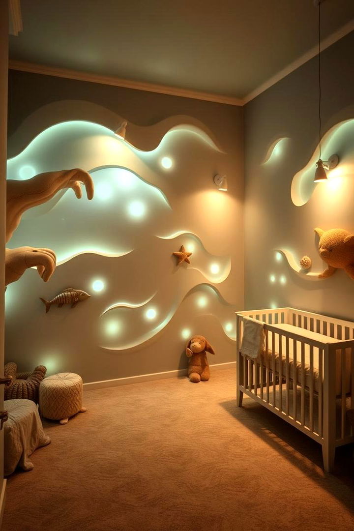 Ocean Wave Lighting - 22 Ocean-themed Nursery Ideas