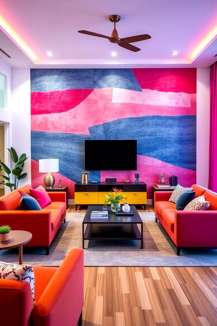 Odd Accent Walls Collision - 22 Awkward Living Room Layout Ideas