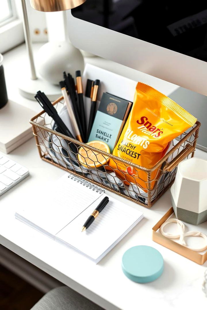 Office Desk Basket - 22 Gift Basket Ideas