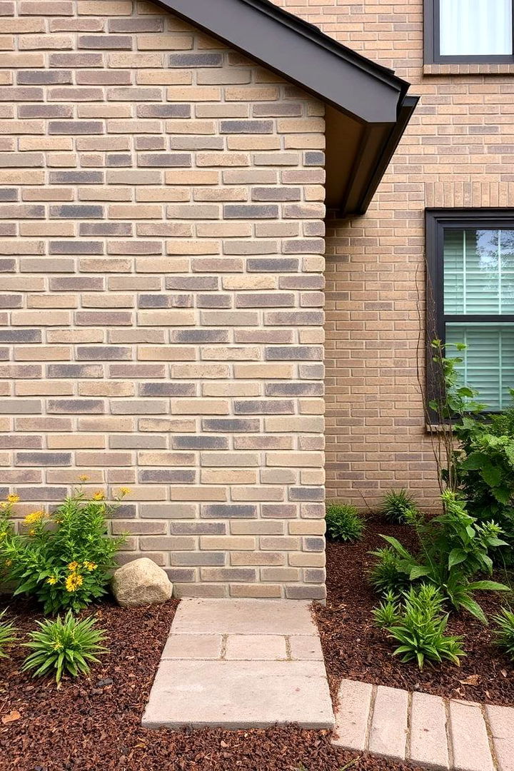 Olive Green Natural Feel - 22 Exterior Brick Paint Color Ideas