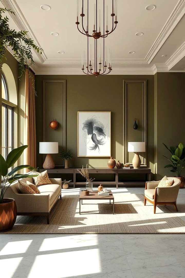Olive Green Palette - 22 Mediterranean Living Room Ideas