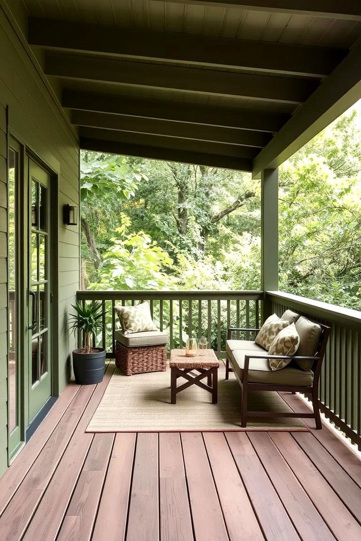 Olive Green Serenity - 22 Deck Color Ideas