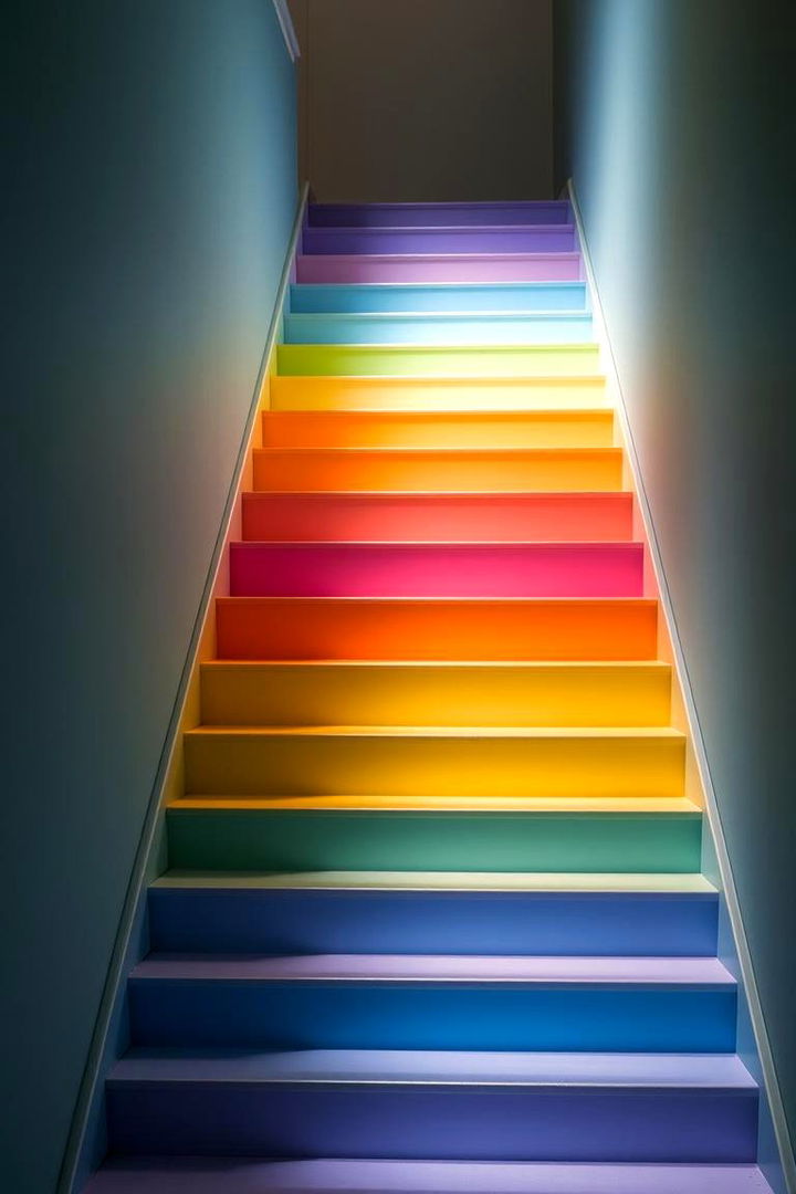 Ombre Effect on Steps - 22 Painted Stair Ideas