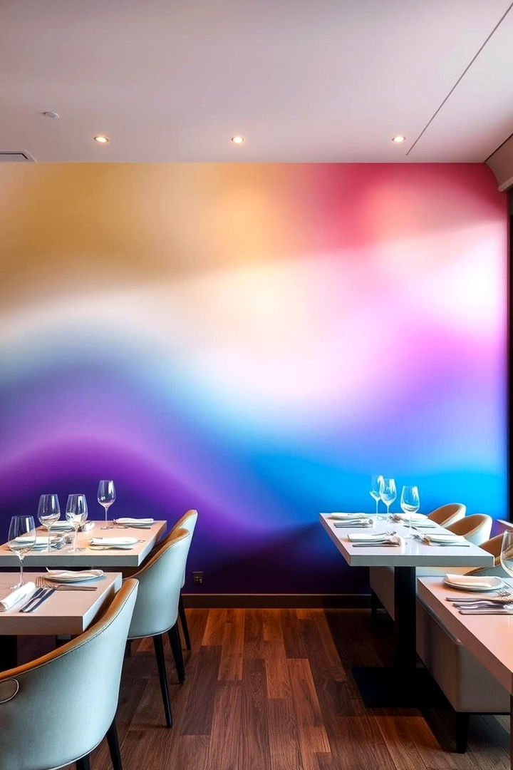 Ombre Gradient Effect - 22 Dining Room Accent Wall Ideas