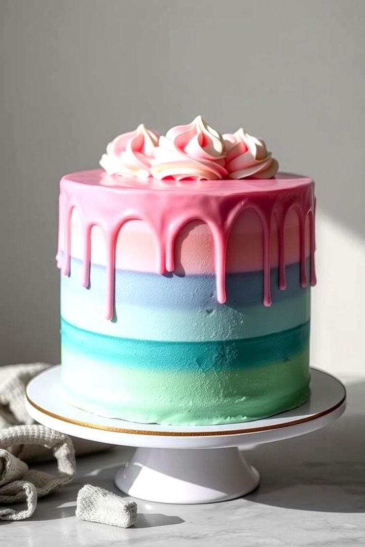 Ombre Magic - 22 Naked and Semi-naked Wedding Cake Ideas
