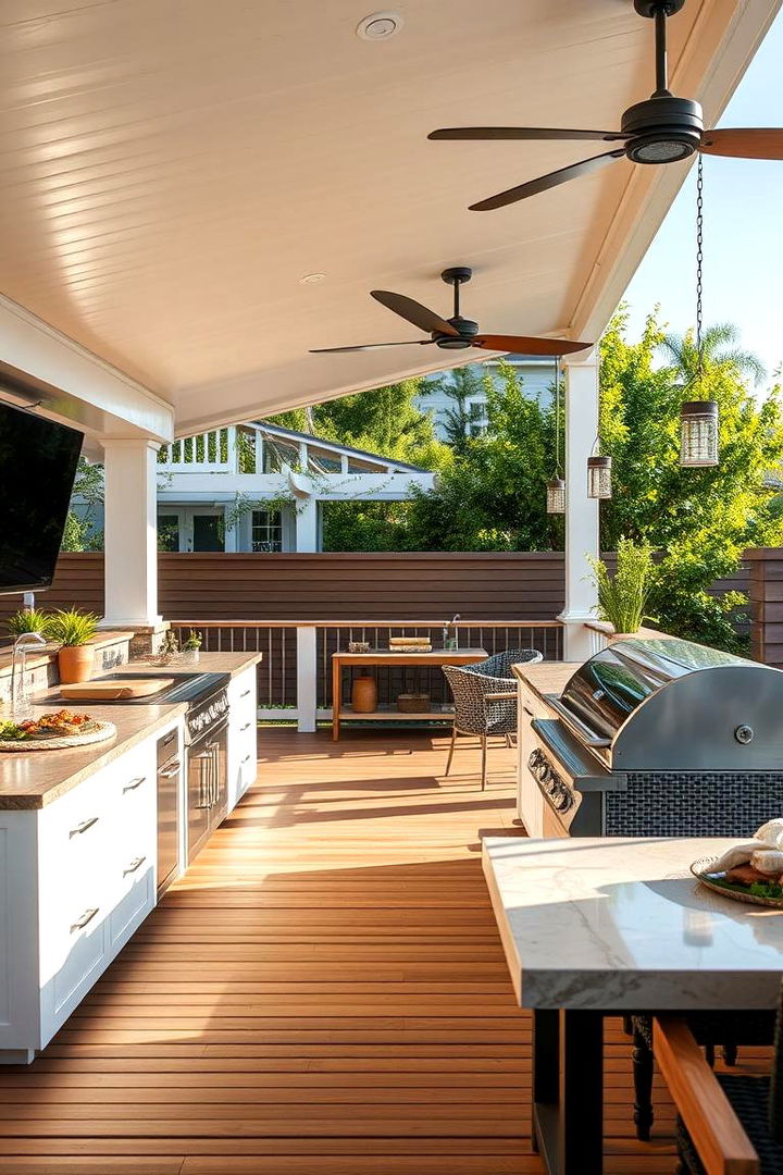 Open Air Cooking and Dining Haven - 22 Screened-in Deck Ideas