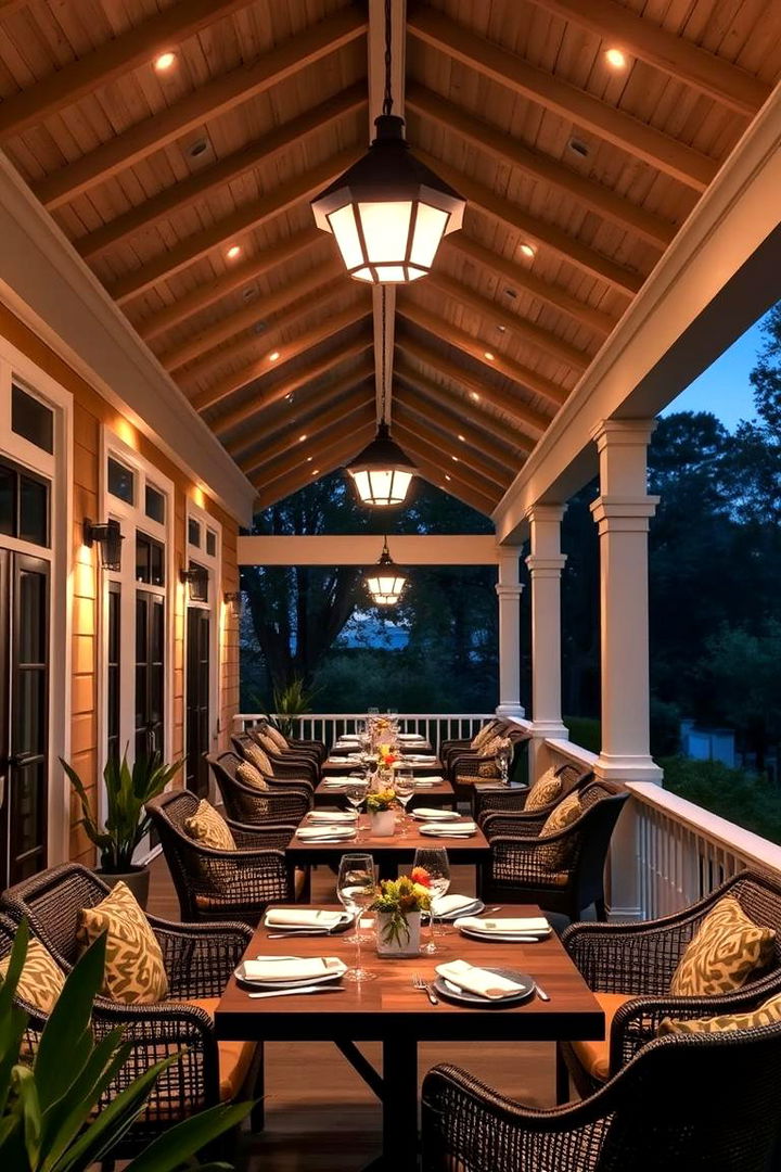 Open Air Dining Experience - 22 Open Gable Porch Ideas
