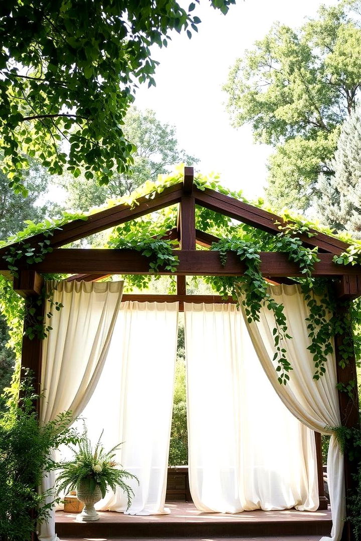 Open Air Pergola Retreat - 22 Farmhouse Patio Ideas