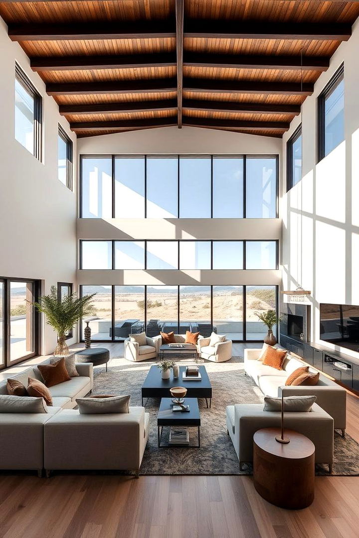 Open Architectural Flow - 22 Minimalist Modern Boho Living Room Ideas