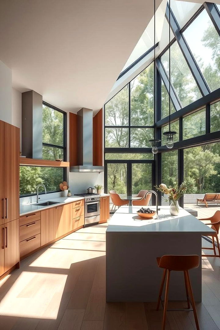 Open Concept Airy Layouts for a Greenhouse Kitchen - 22 Greenhouse Kitchen Design Ideas