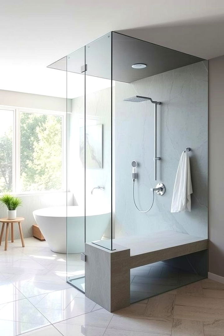 Open Concept Design - 22 Doorless Walk In Shower Ideas