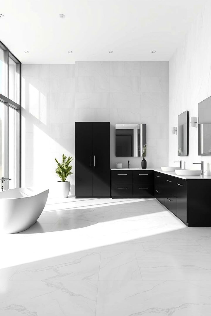 Open Concept Fluidity - 22 bathroom with black cabinets ideas