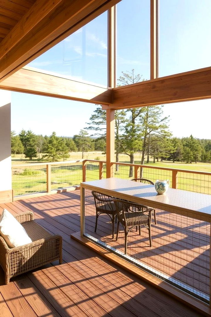 Open Concept Hog Wire Railing - 22 Hog Wire Deck Railing Ideas
