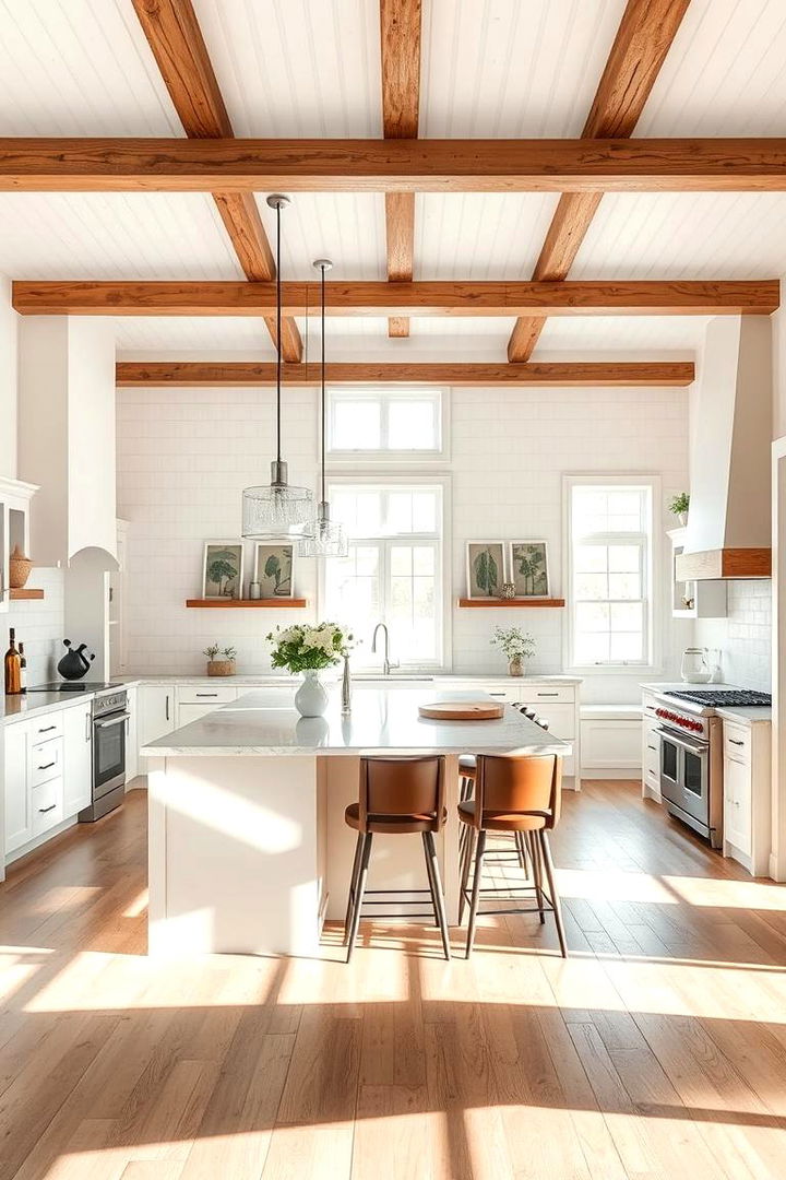 Open Concept Shiplap and Seating Combo - 22 Shiplap Kitchen Island Ideas