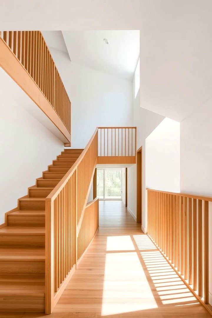 Open Concept with Banisters - 22 Wooden Staircase Ideas
