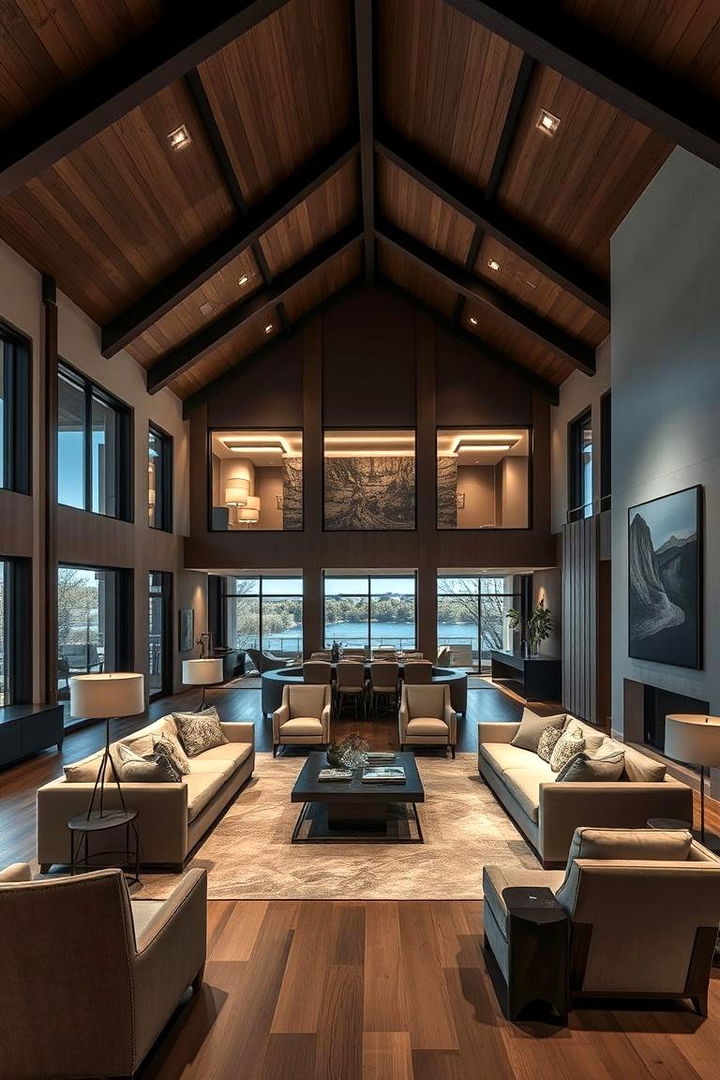 Open Concept with Defined Zones - 22 Open Concept Vaulted Ceiling Living Room Ideas