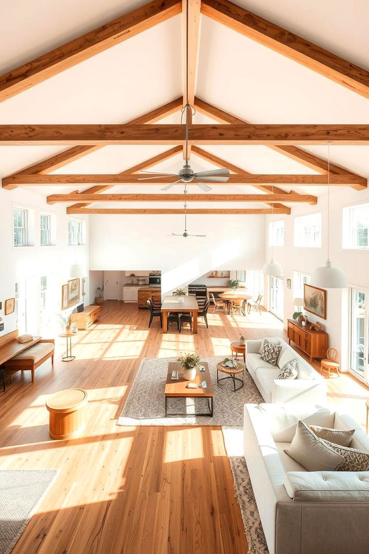 Open Floor Plan Harmony - 22 Rustic Barndominium Interior Design Ideas