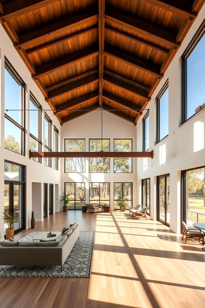 Open Floor Plan Optimized for Nature - 22 Log Cabin Interior Design Ideas