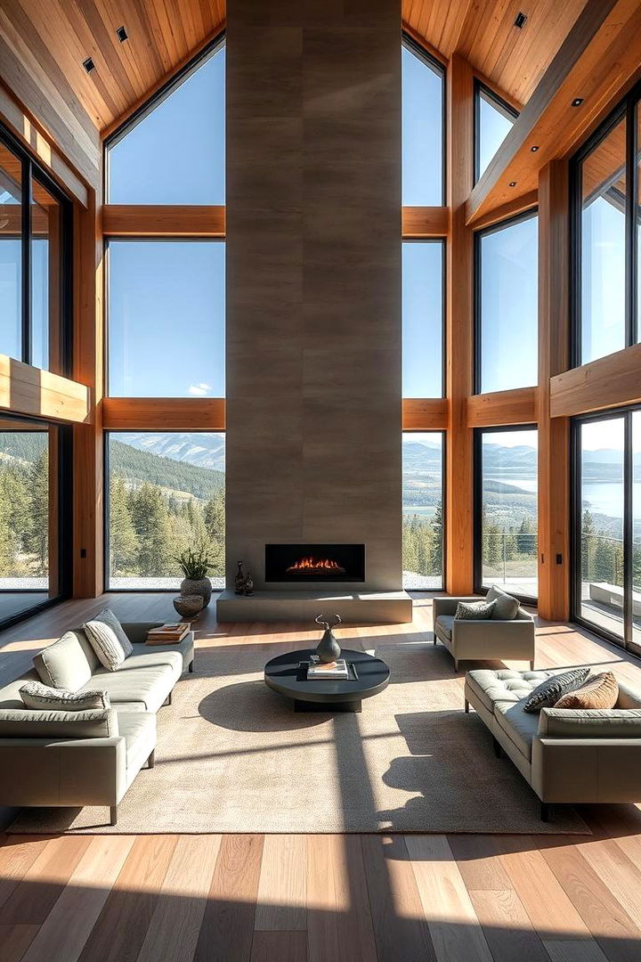 Open Floorplan Integration - 22 3 Sided Fireplace Ideas