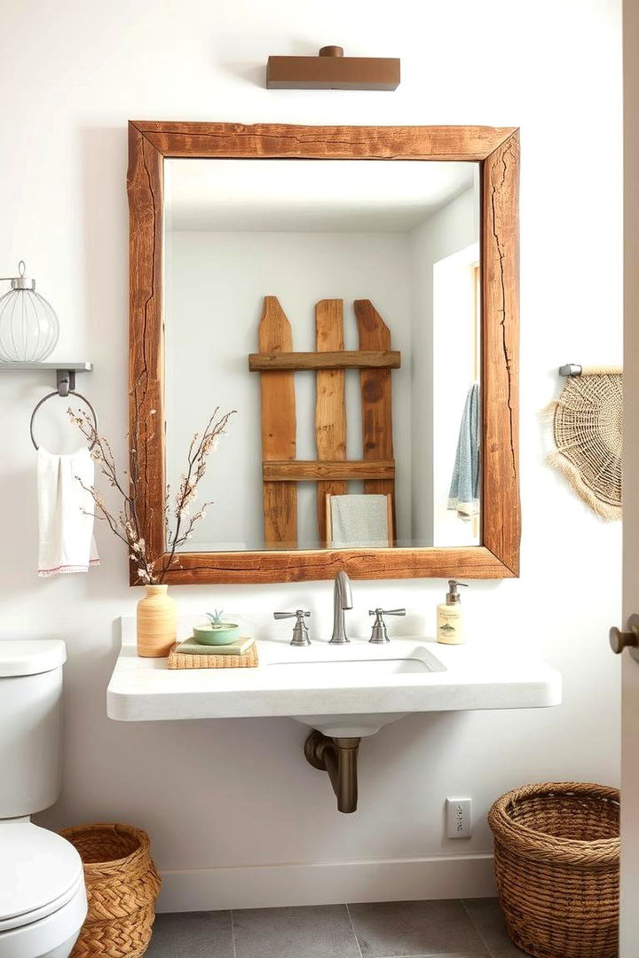 Open Framed Designs - 22 Farmhouse Bathroom Mirrors Ideas