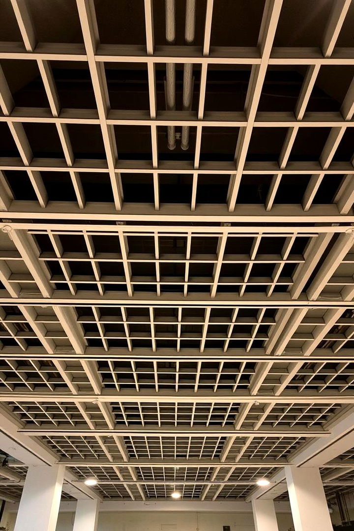 Open Grid Ceiling Panels - 22 Exposed Basement Ceiling Ideas