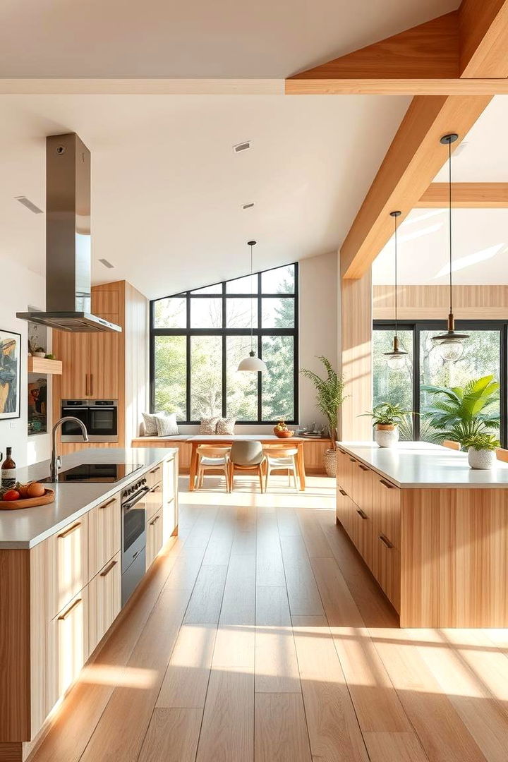Open Layout Design - 22 Kitchens With Light Wood Cabinets