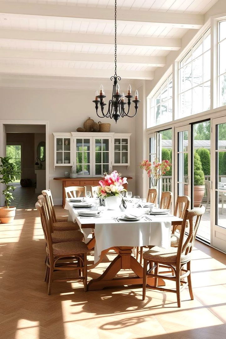 Open Layout Dining Spaces - 22 French Country Dining Room Ideas