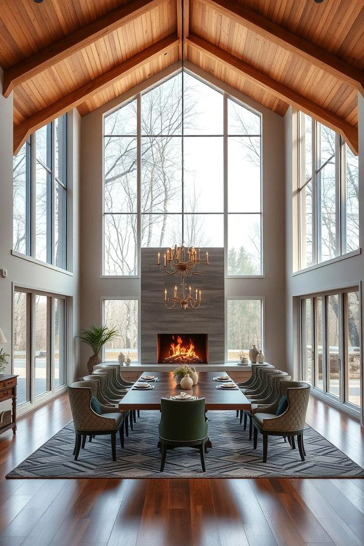 Open Layout Wonders - 22 Dining Room With Fireplace