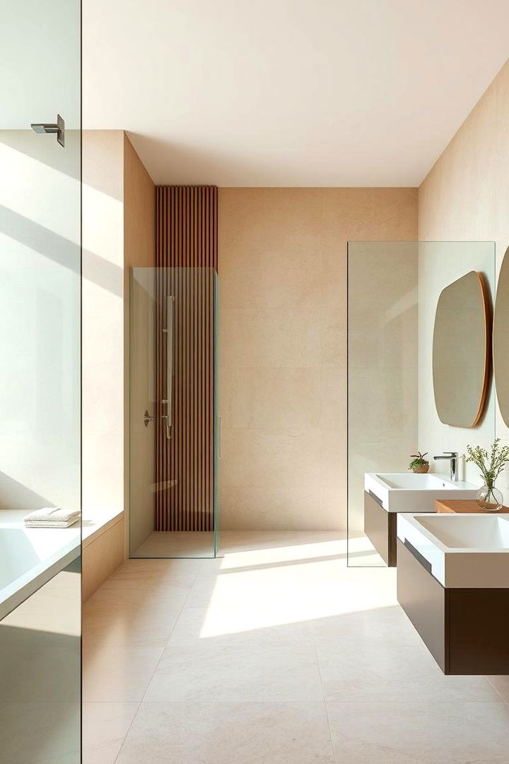 Open Layout and Airy Vibes - 22 Beige Bathroom Ideas