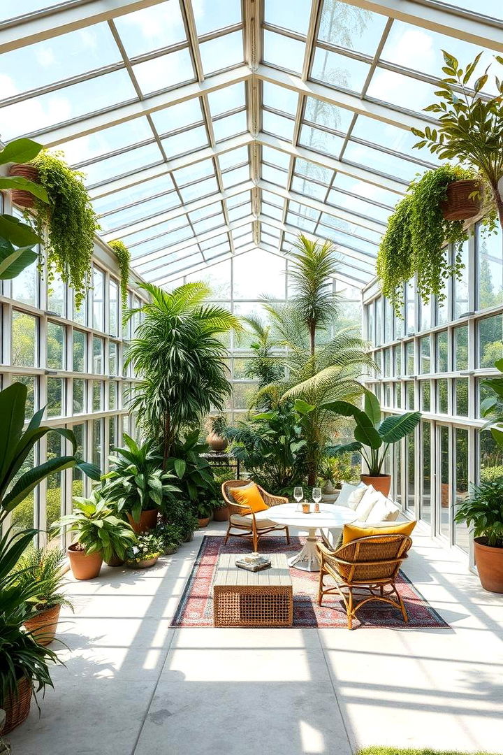 Open Plan Greenhouse Retreat - 22 Greenhouse Room Ideas