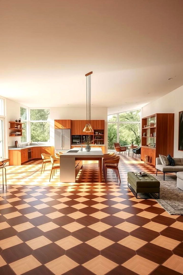 Open Plan Inspirations - 22 Kitchens With Checkered Floors