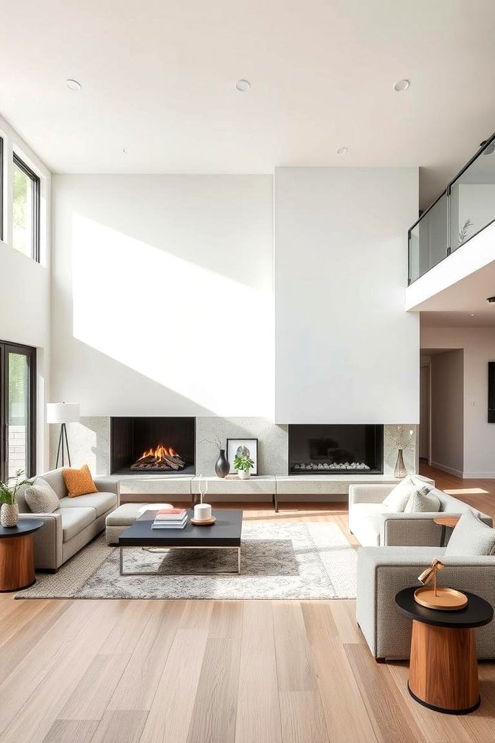 Open Plan Statements - 22 Off-center Fireplace Ideas