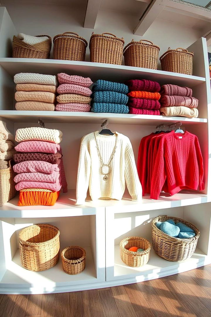 Open Shelf Display - 22 sweater storage ideas