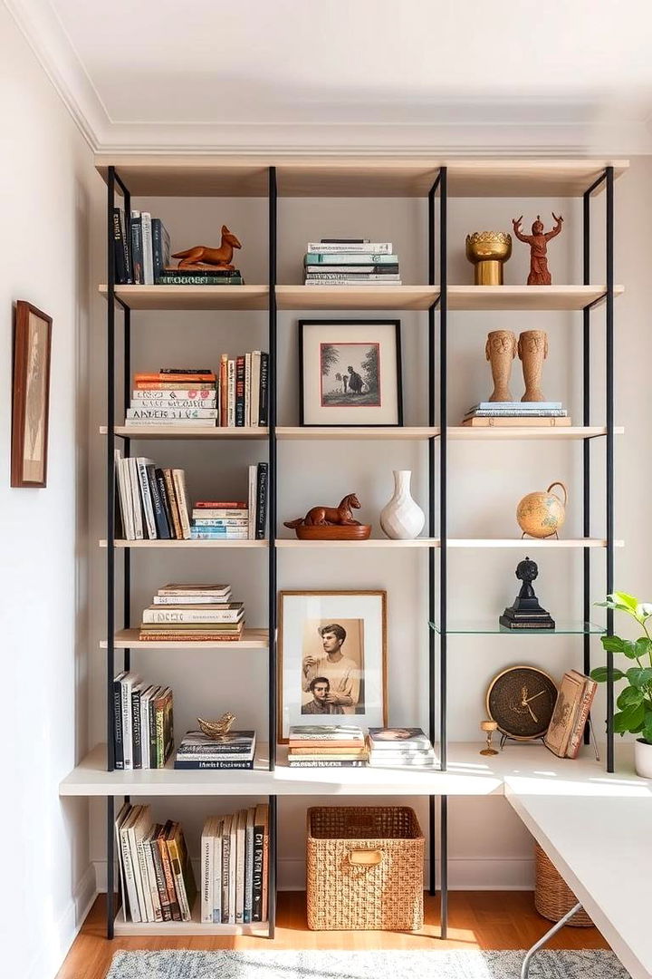 Open Shelf Displays - 22 Bohemian Home Office Ideas