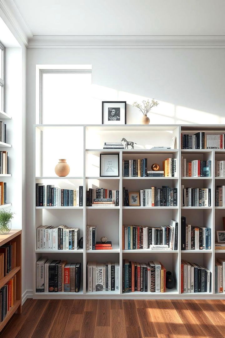 Open Shelving Bookcase to Maximize Window Glow - 22 Bookcases Around Window Design Ideas