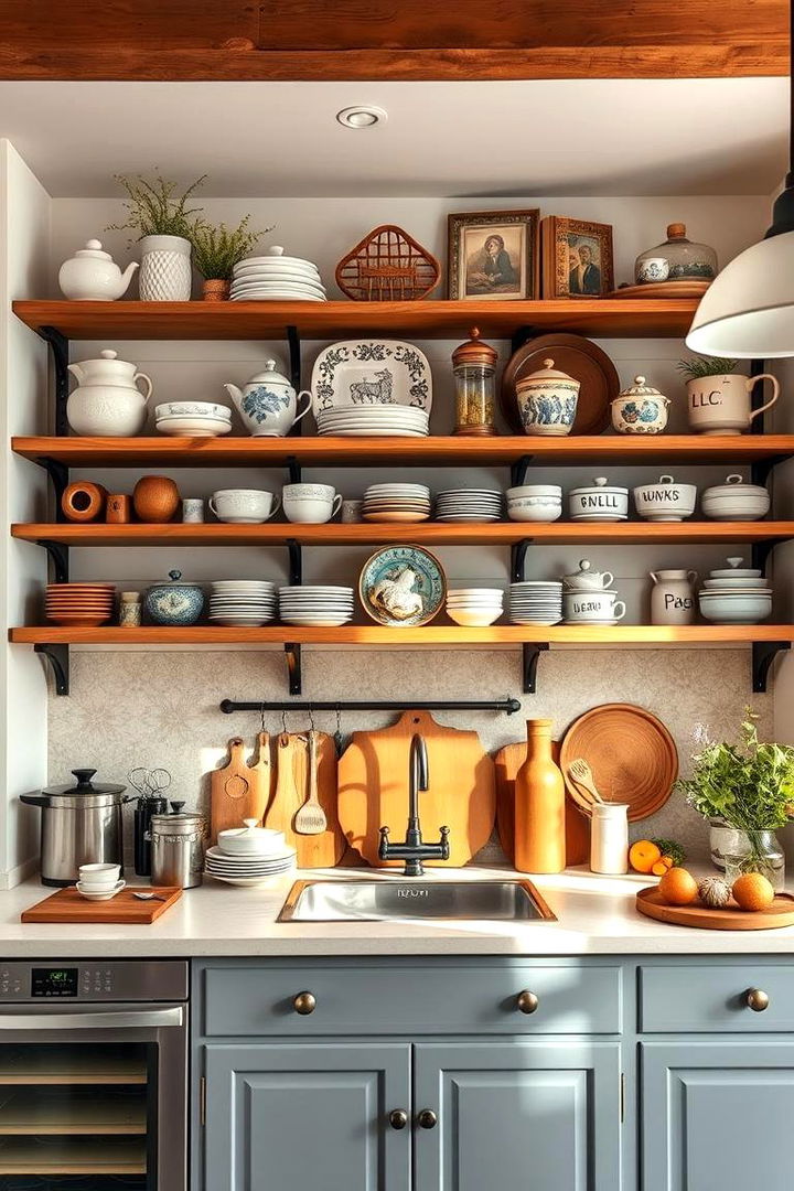 Open Shelving Creativity - 22 Boho Kitchen Ideas