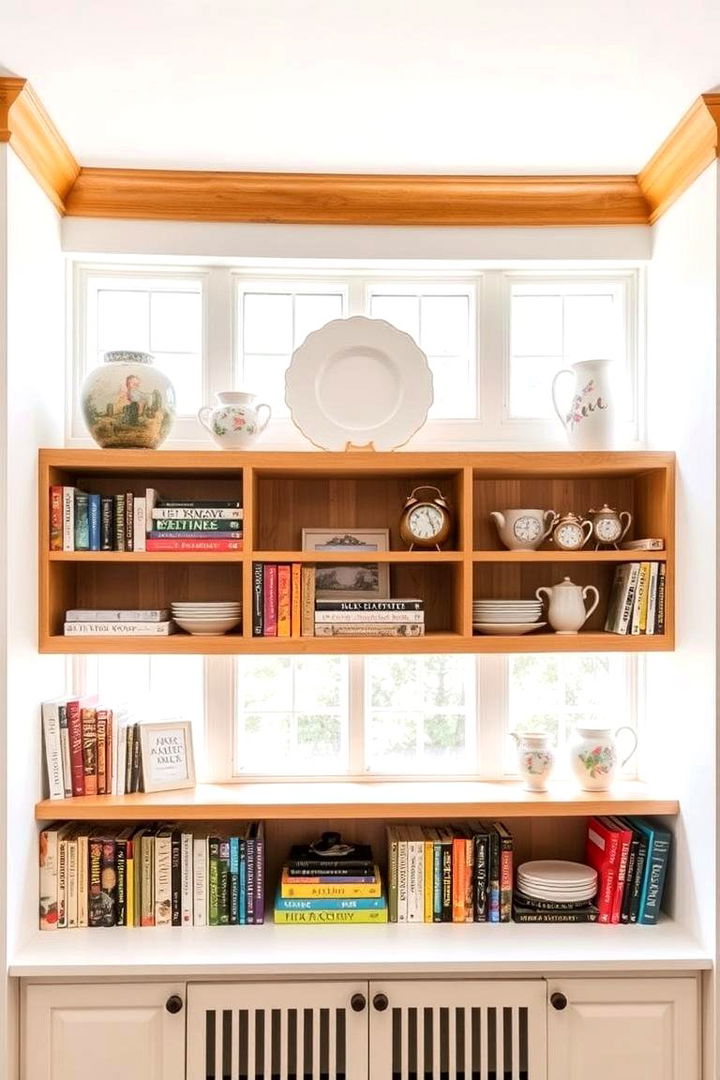 Open Shelving Display - 22 Kitchen Bay Window Ideas