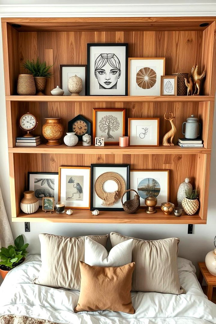 Open Shelving Displays - 22 Dark Boho Bedroom Ideas