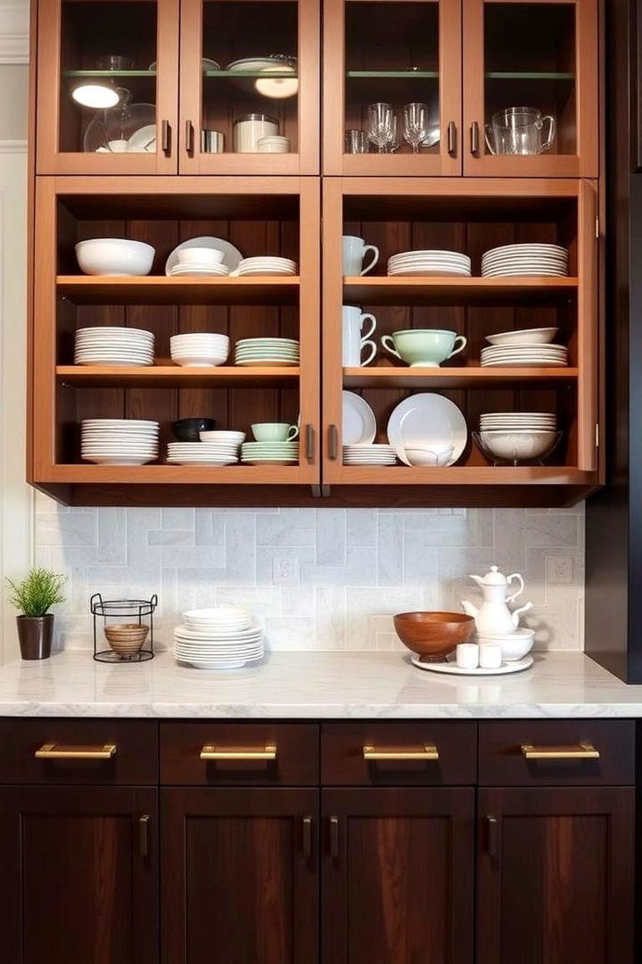 Open Shelving Displays - 22 Kitchen Counter Decor Ideas