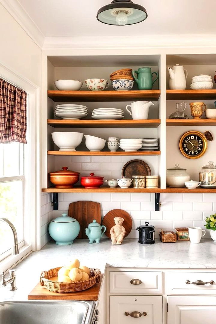 Open Shelving Displays - 22 Retro Kitchen Ideas