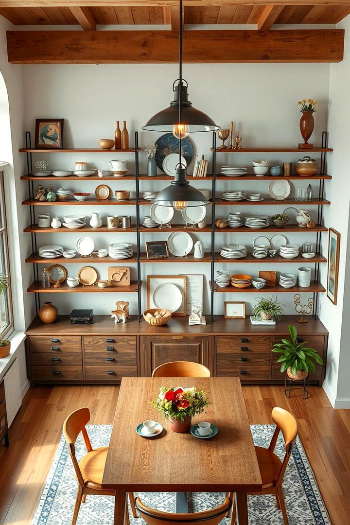 Open Shelving Displays - 22 70s Dining Room Design Ideas