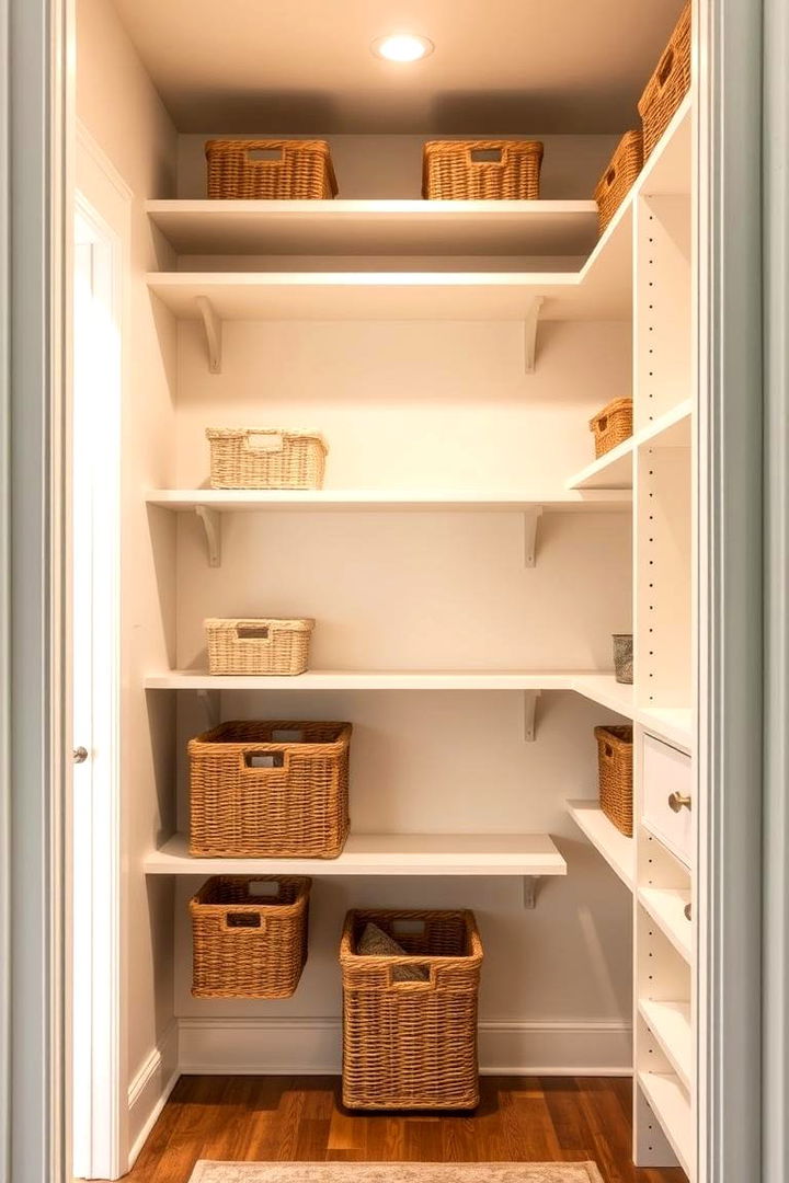 Open Shelving Entry Closet - 22 Entry Closet Ideas