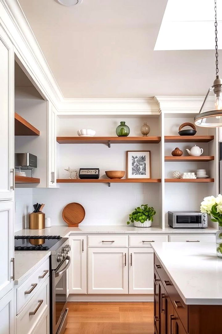 Open Shelving Integration - 22 Painting Kitchen Cabinet Ideas